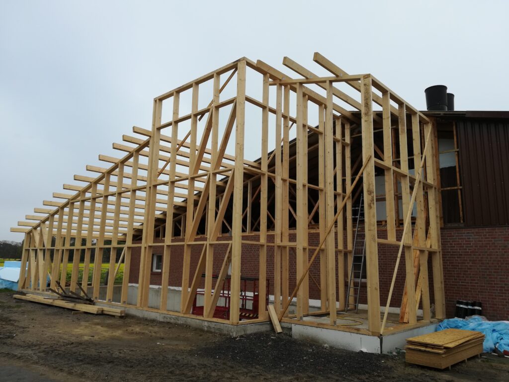 Holztragwerk Luftwäscher Schweinestall