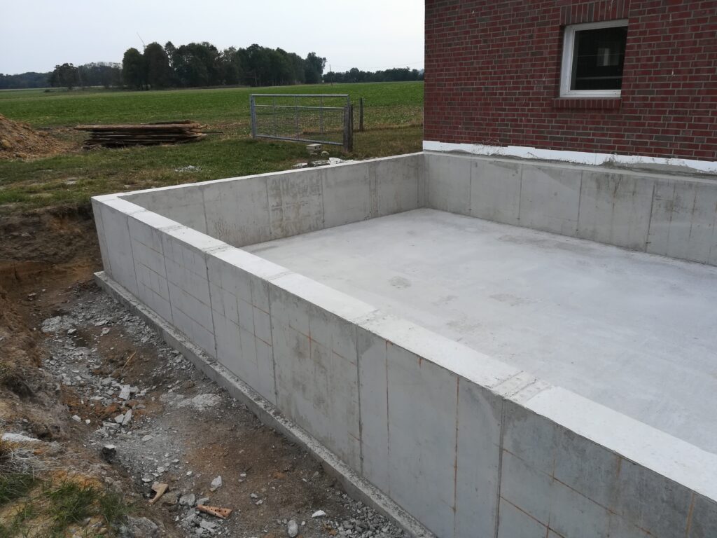 WU-Beton Wanne für Luftwäscher Schweinestall