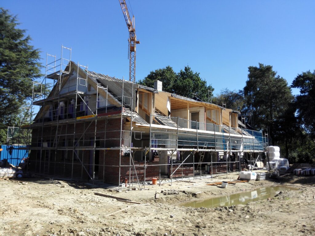 Dachstuhl Einfarmilienhaus mit Gauben