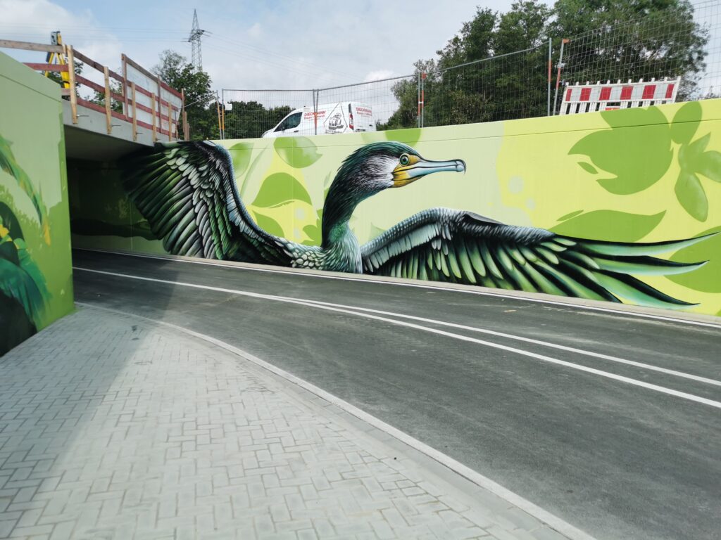Radwegtgrog Grafitti Kormoran