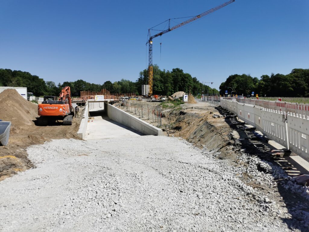 Radwegtrog Rohbau von westen